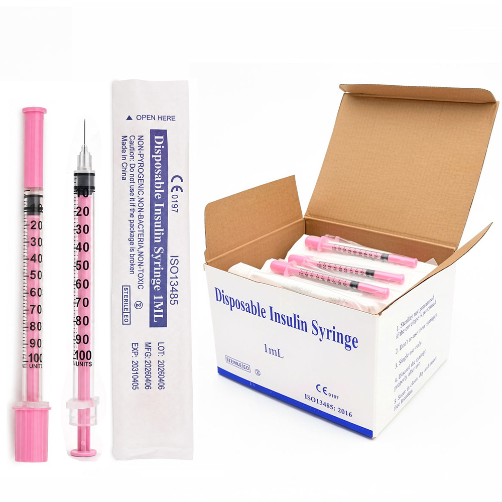 Power Tools Organizer - 100Pcs/Box Beauty 1ml Pink Insulin Syringe