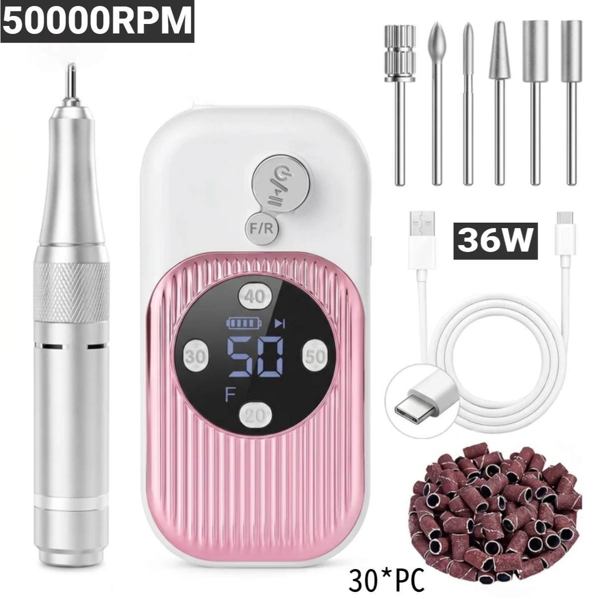 Power Tools Online - 50000RPM High-Speed Electric Nail Drill for