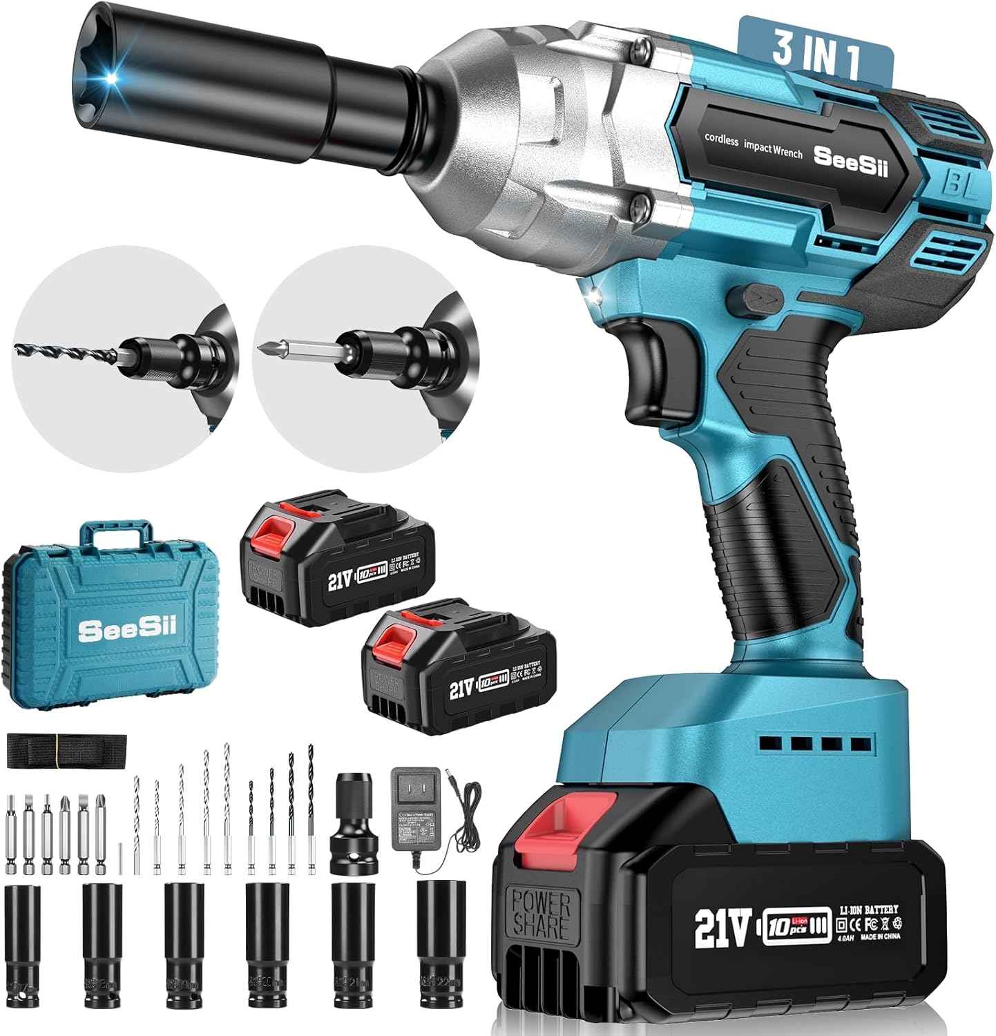 Seesii Cordless Impact Wrench  - Power Tools Impact Wrench ulasan dan harga