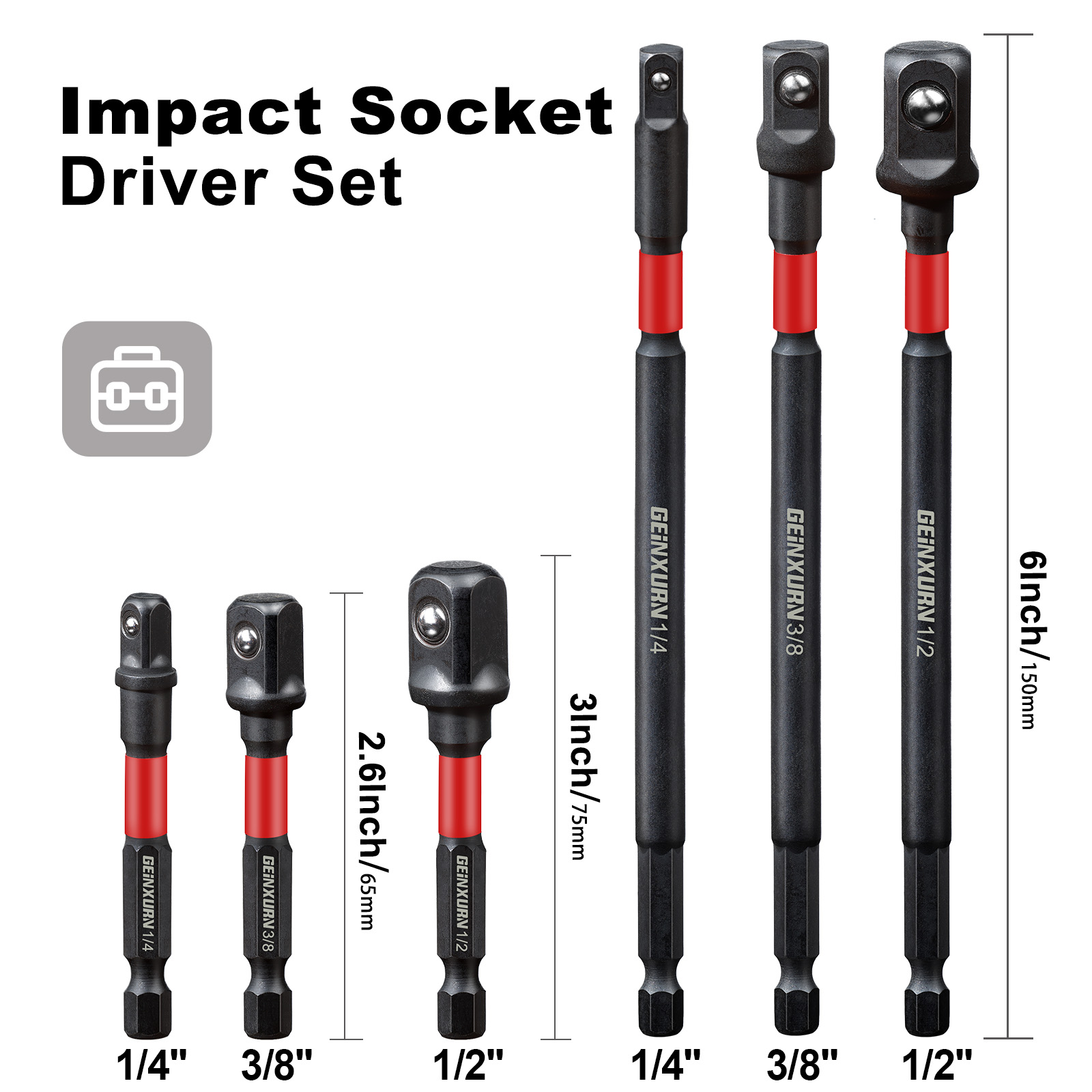 Geinxurn Impact Socket Adapter - Power Tools Impact Wrench ulasan dan harga