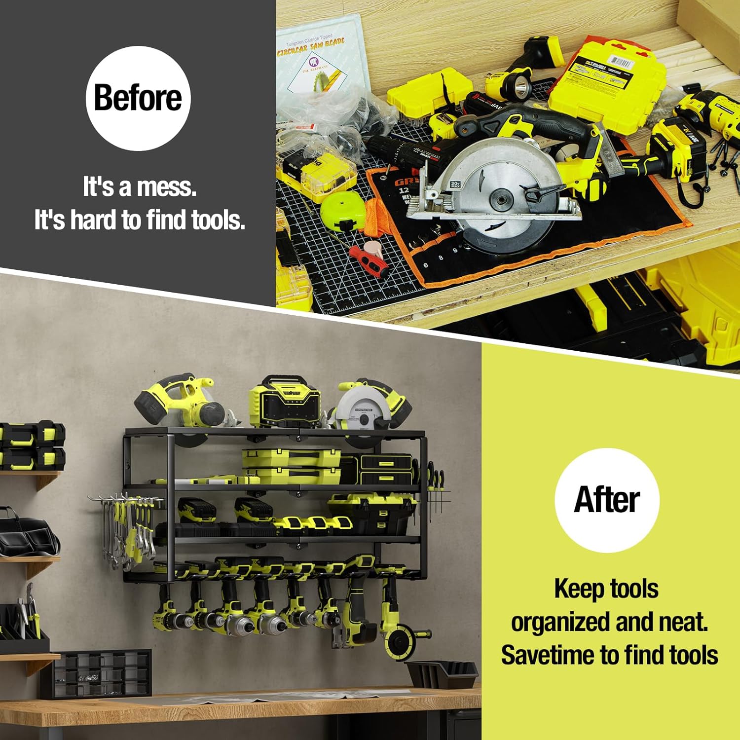 4 Layer Wall Mount Power Tool  - Power Tools Organizer ulasan dan harga