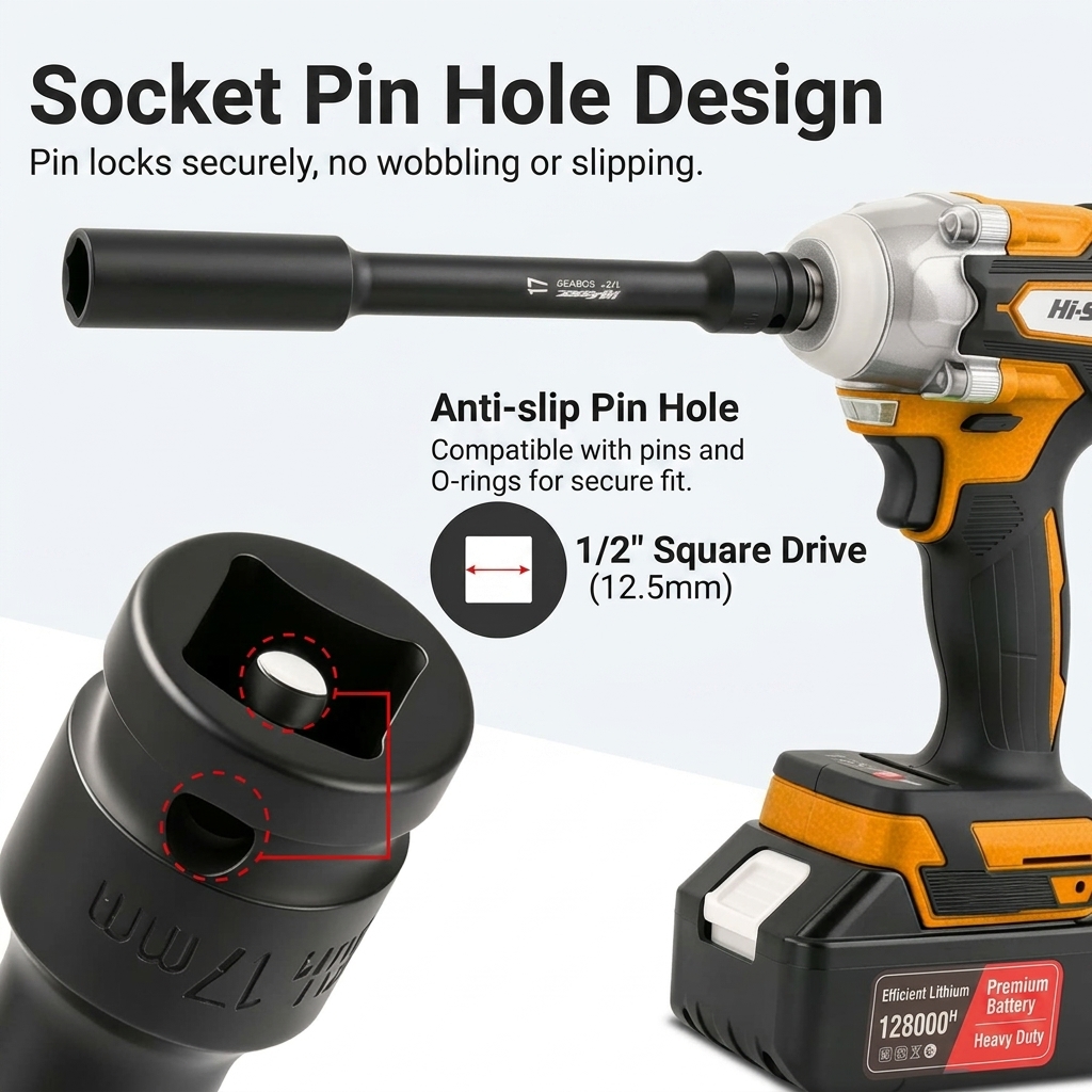 1/2 Inch Drive Extra Long Impa - Power Tools Impact Wrench ulasan dan harga