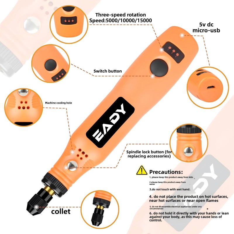 USB Cordless Rotary Tool Kit – - Power Tools Jack ulasan dan harga