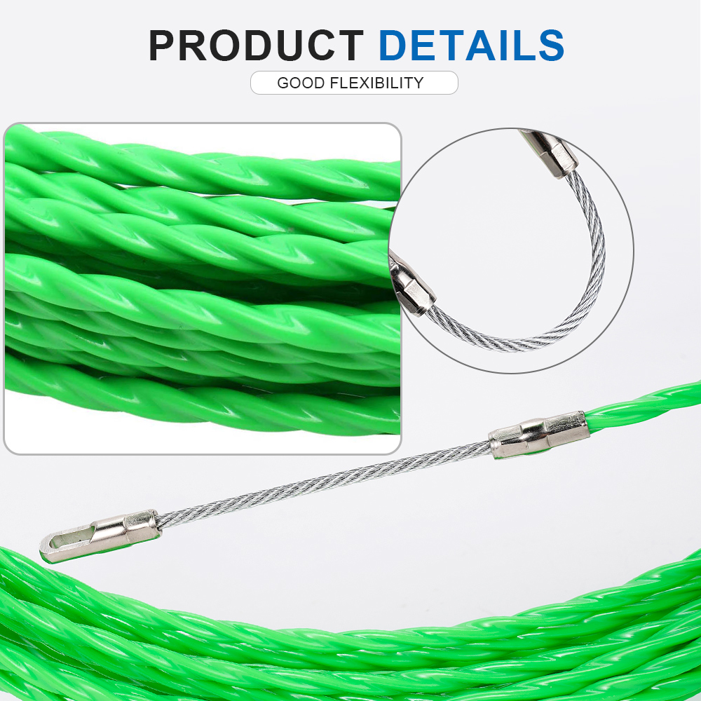 4MM Fiberglass Fish Tape Cable - Power Tools Green Color ulasan dan harga