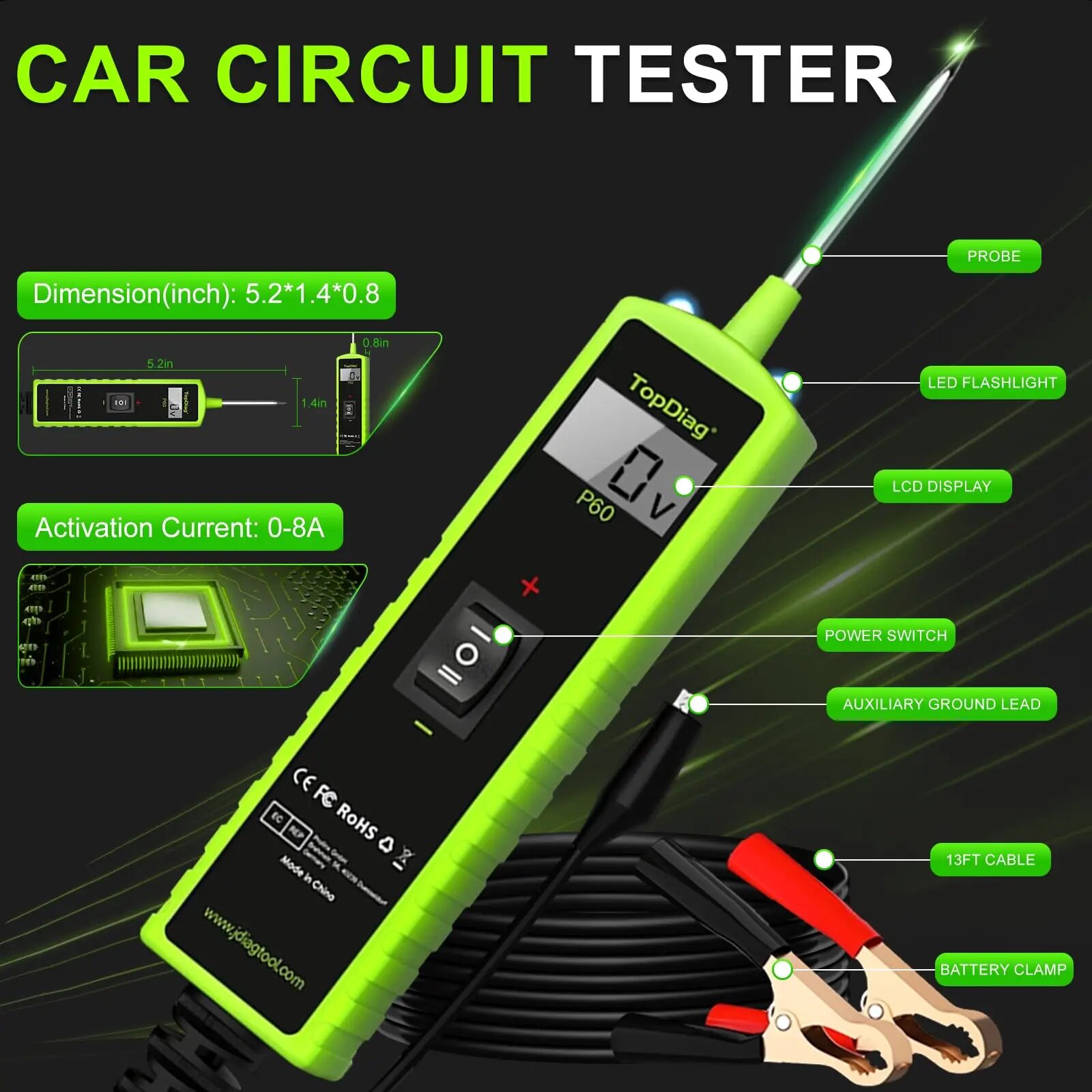 Jdiag P60 Automotive Power Cir - Power Tools Automotive ulasan dan harga