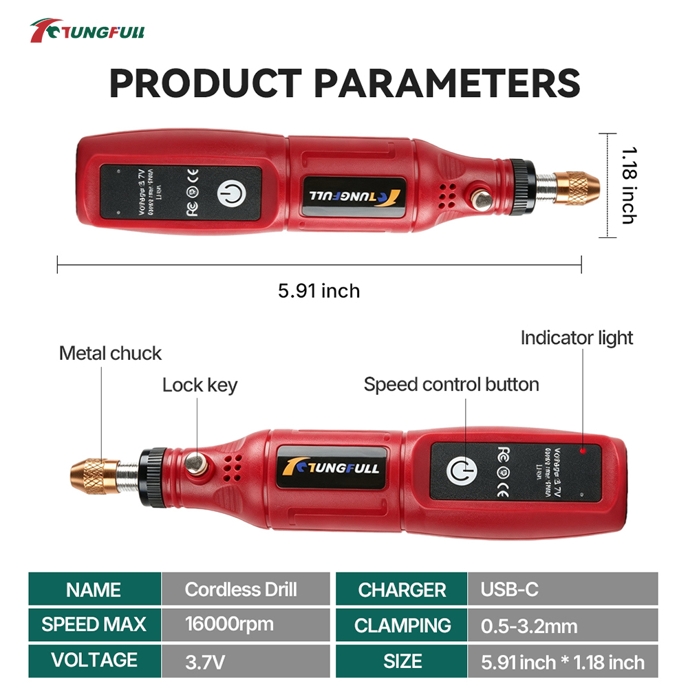 TUNGFULL 3.7V Cordless Rotary  - Power Tools Ingco ulasan dan harga
