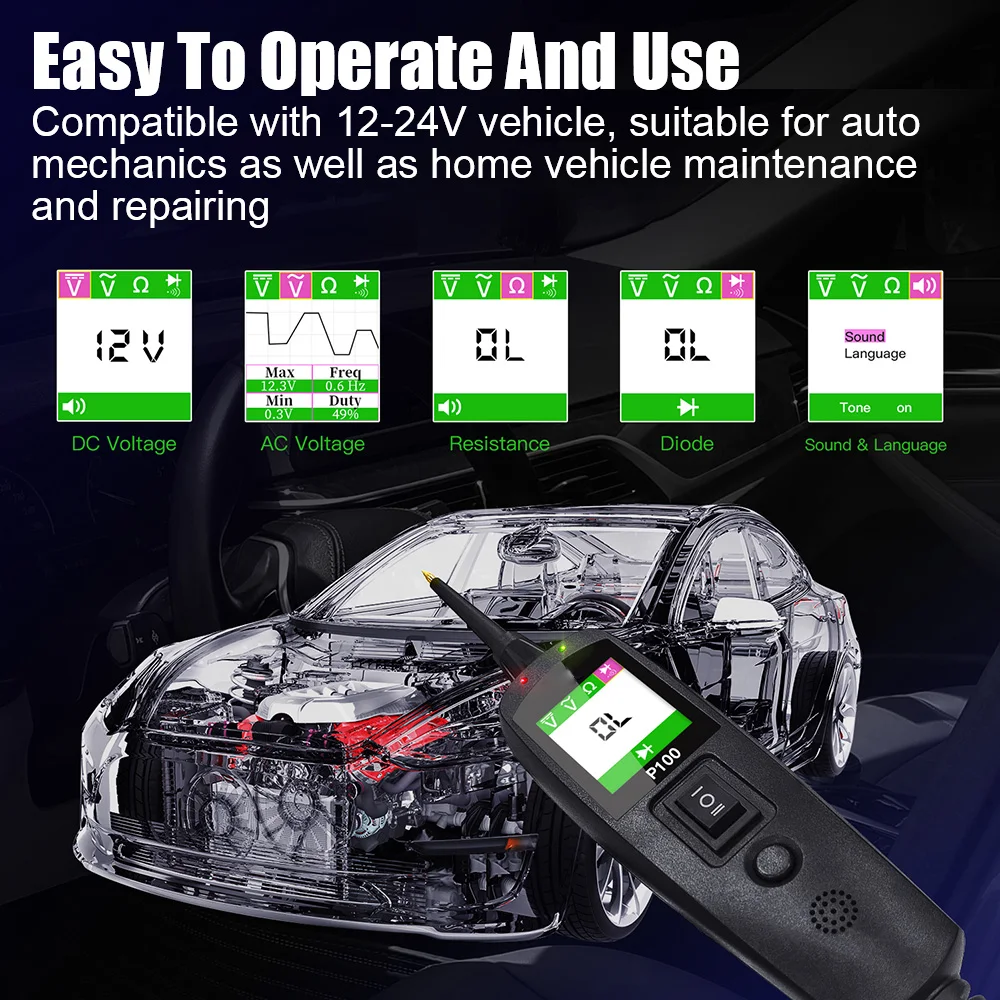 P100 Automotive Circuit Tester - Power Tools Automotive ulasan dan harga