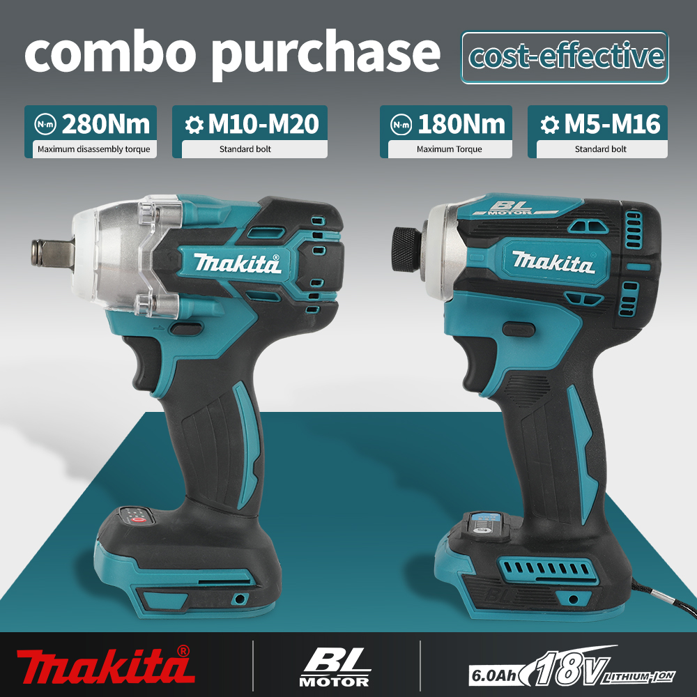 Makita DTW285+DTD171 Brushless - Power Tools Impact Wrench ulasan dan harga