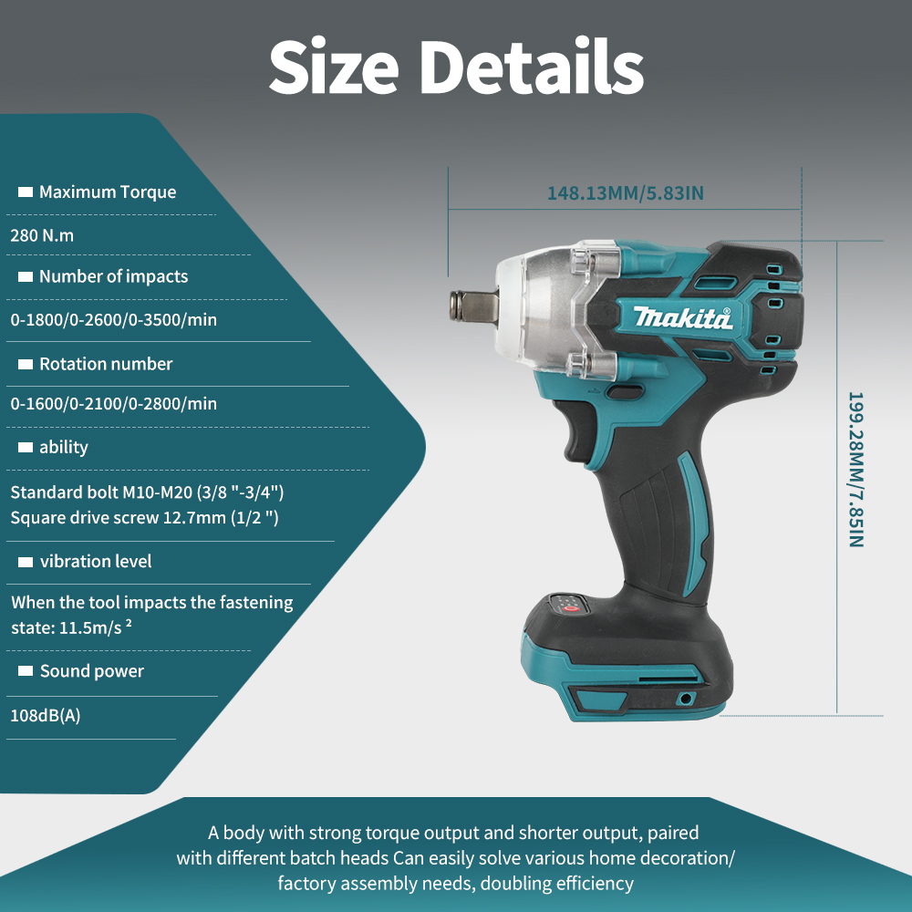 Makita DTW285+DTD171 Brushless - Power Tools Impact Wrench ulasan dan harga