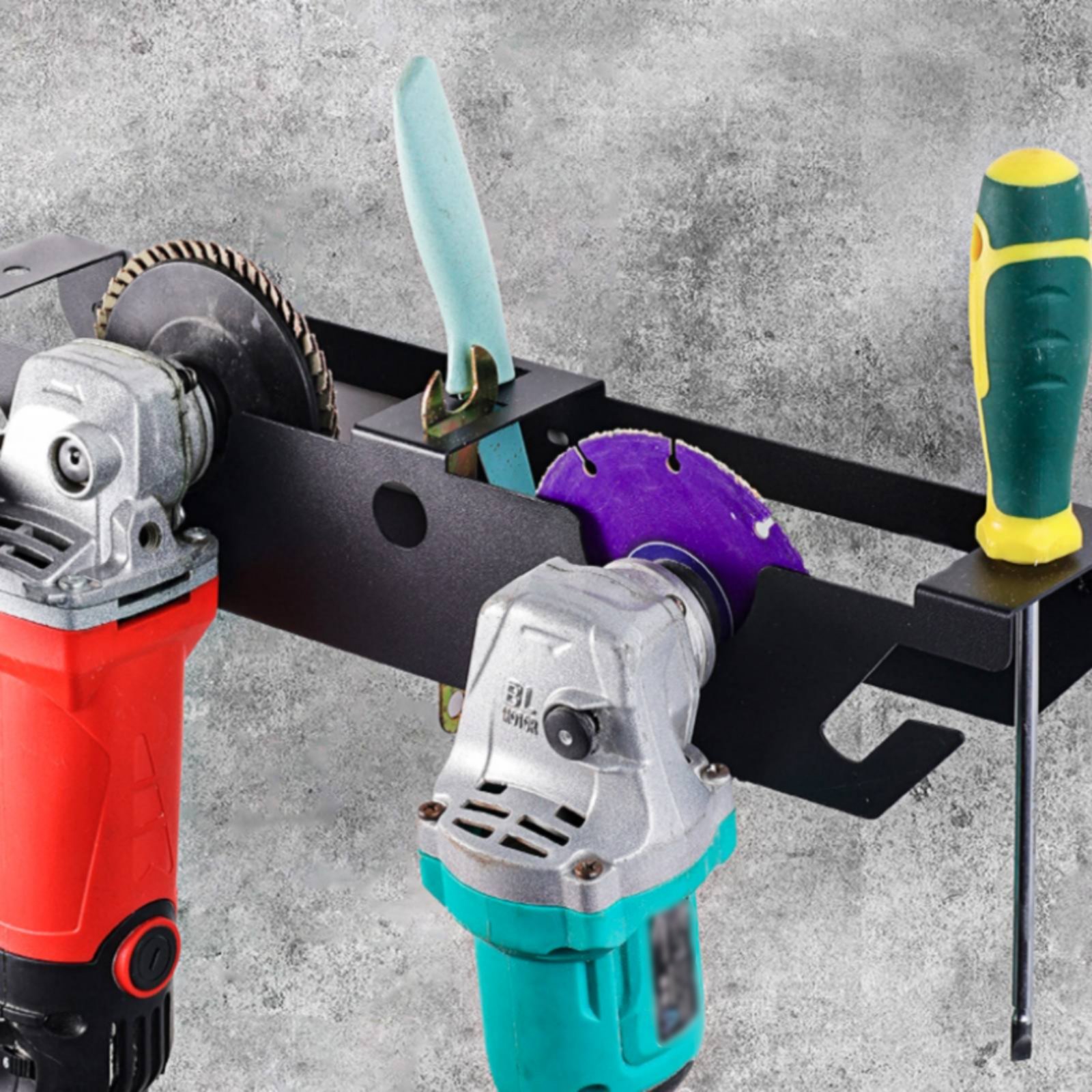 4 Bay Angle Grinder Rack Large - Power Tools Organizer ulasan dan harga