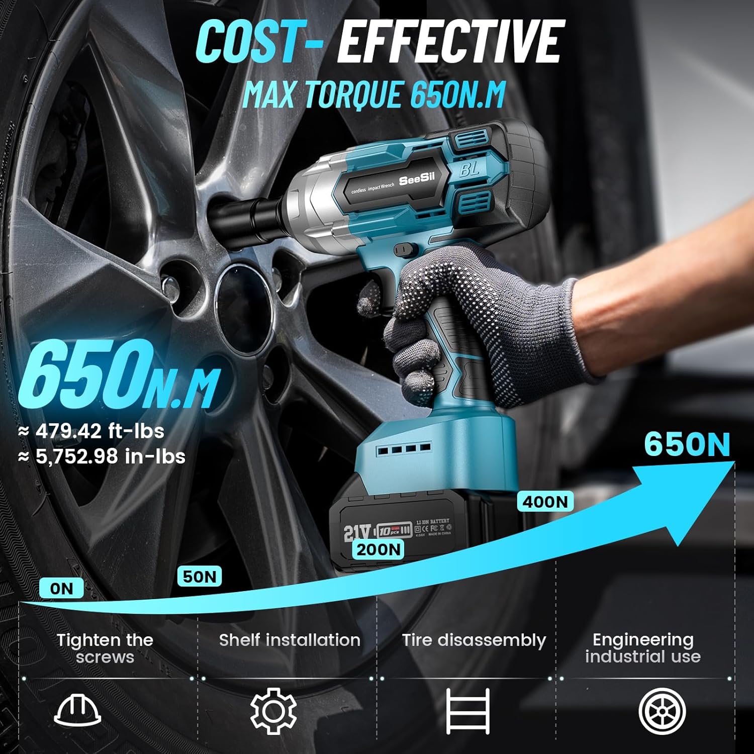 Seesii Cordless Impact Wrench  - Power Tools Impact Wrench ulasan dan harga