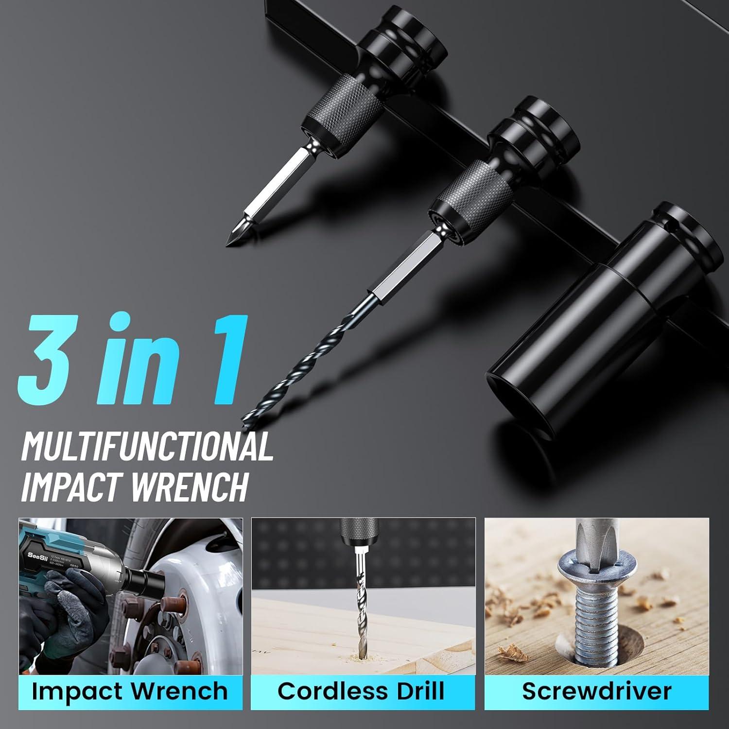 Seesii Cordless Impact Wrench  - Power Tools Impact Wrench ulasan dan harga