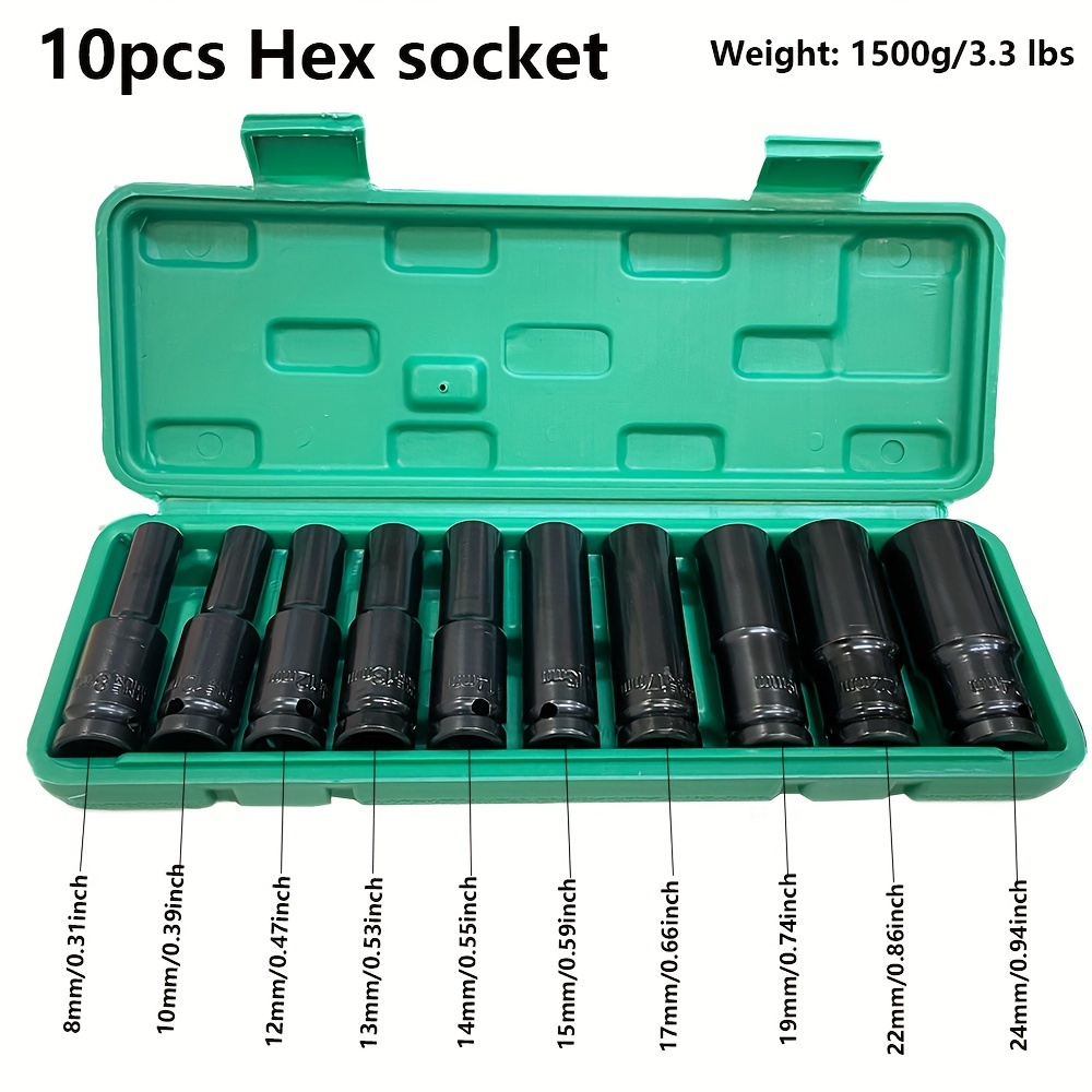 10pcs 1/2 Inch 8-24mm Power So - Power Tools Impact Wrench ulasan dan harga