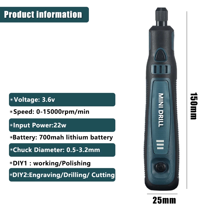 Cordless Electric Drill Grinde - Power Tools Ingco ulasan dan harga